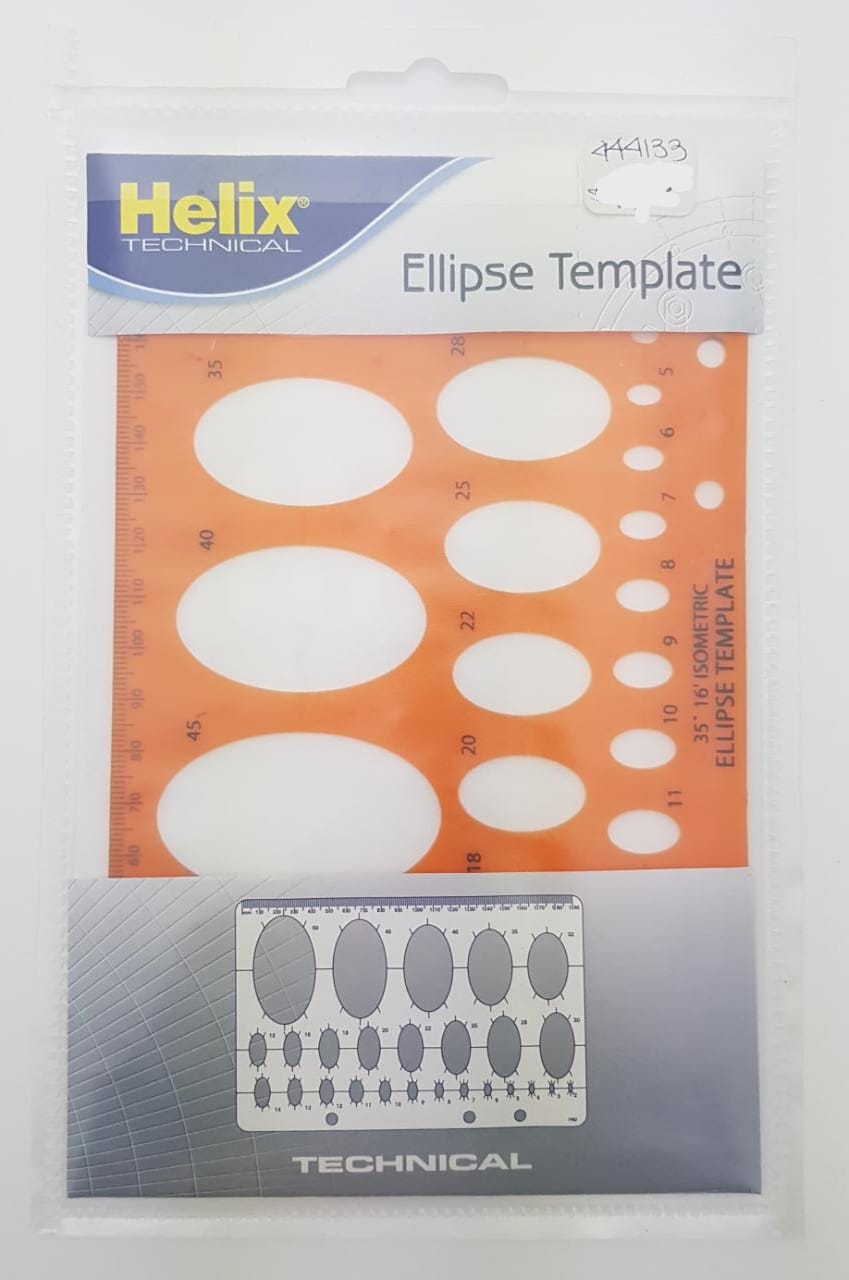 Plantilla Elipses c/1 Stencil Blíster Mecanorma® H82010 [Pieza] 79252088210 2