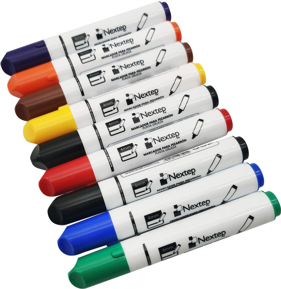 Marcador p/Pizarrón Barril Plástico Colores Est.c/8 Nextep® NE-078X [Paquete] 7501811275005 2