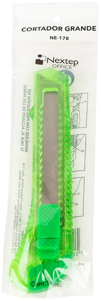 Cuchilla Retráctil Plástico Grande18mm Nextep® NE-178 [Pieza] 7501811271908 2