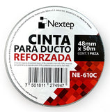 Cinta Adhesiva Ducto Reforzada Gris 48mm×50m Nextep® NE-610C Pieza 7501811274947