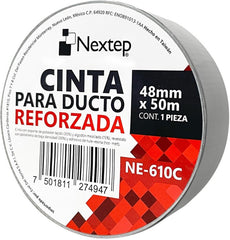 Cinta Adhesiva Ducto Reforzada Gris 48mm×50m Nextep® NE-610C [Pieza] 7501811274947