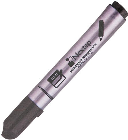 Marcador Permanente Barril Plástico Cincel Negro Nextep® NE-074 [Pieza] Imagen secundaria del producto