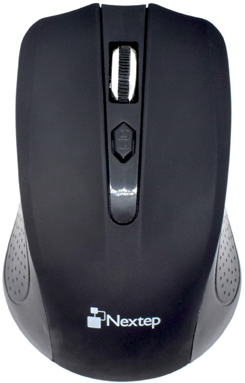 Mouse Óptico Inalámbrico USB 1600 DPI Negro Nextep® NE-410 [Pieza] 7501811271625