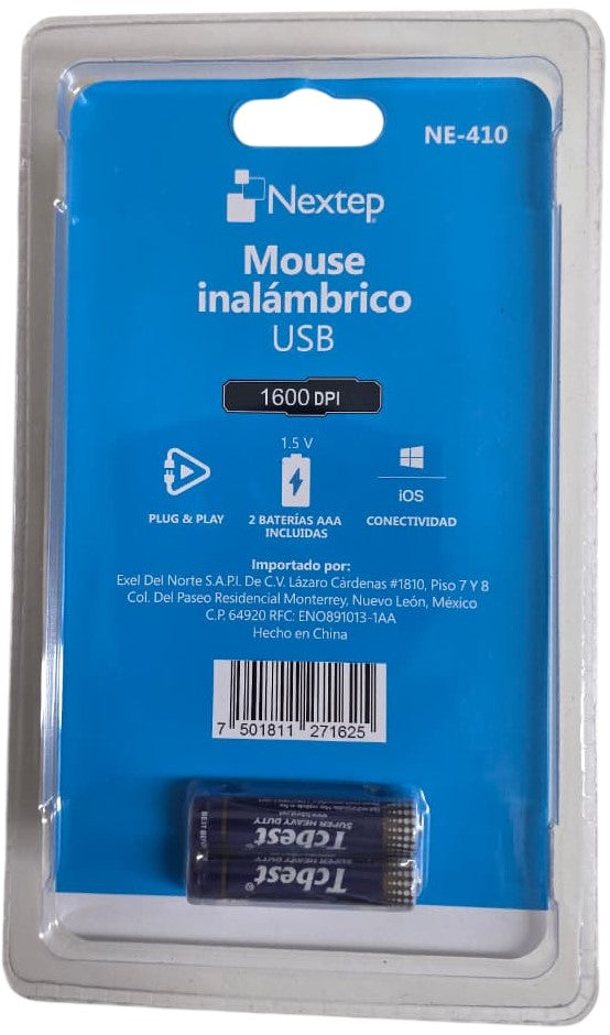 Mouse Óptico Inalámbrico USB 1600 DPI Negro Nextep® NE-410 [Pieza] 7501811271625 6