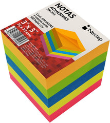 Notas Adhesivas 5 colores c/100h c/u 500hj Cubo Neón 3×3" Nextep® NE-055 [Pieza] 7501811274053