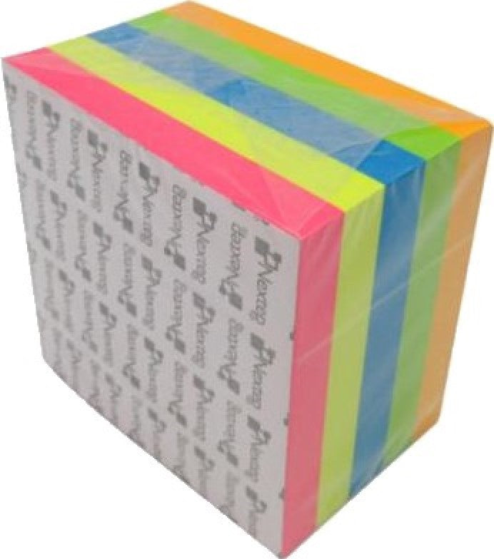 Notas Adhesivas 5 colores c/100h c/u 500hj Cubo Neón 3×3" Nextep® NE-055 [Pieza] 7501811274053 3