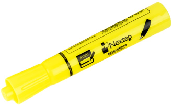 Marcador Textos Punta Cincel Amarillo Neón Nextep® NE-079A [Pieza] 7501811272714 Imagen principal del producto