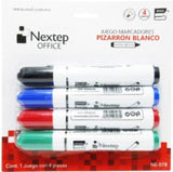 Marcador p/Pizarrón Barril Plástico Colores Est.c/4 Nextep® NE-078 Paquete 7501811272073