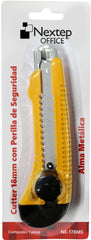 Cuchilla Retráctil Alma de Metal c/Perilla Grande18mm Nextep® NE-178MS [Pieza] 7501811274466