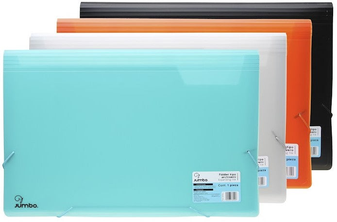 Archifuelle Plástico 12 Divisiones y Liga Colores Oficio Jumbo® PAF2 [Pieza] 7502285334427