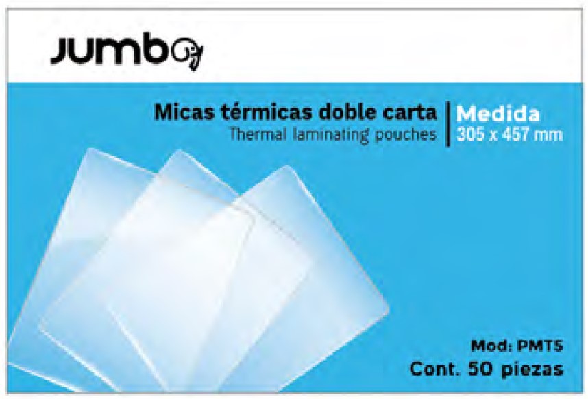 Mica p/Laminadora Doble Carta c/50 8 Milésimas 305×457mm Jumbo® PMT5 [Caja] 7502307719607