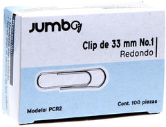 Clips Redondo c/100 #1 33mm Jumbo® PCR2 [Pieza] 7502307713391