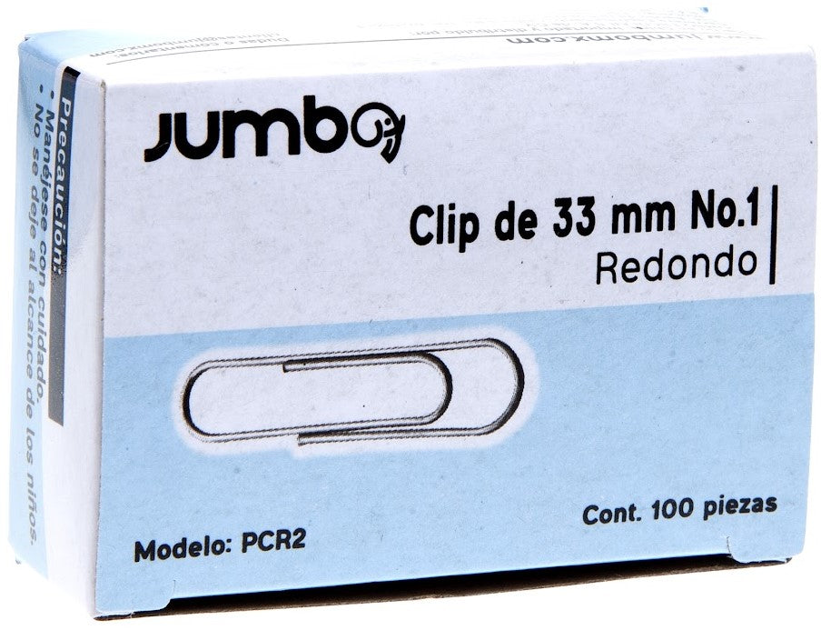 Clips Redondo c/100 #1 33mm Jumbo® PCR2 Pieza 7502307713391