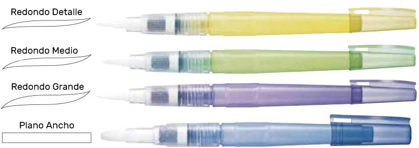 Pincel Brush H²O Acuarela c/Deposito Agua Redondo Medio ZIG® Kuretake® WSBR02J Pieza 4901427948042 0