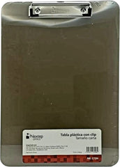 TablaAgarraPapel Acrílico c/Clip c/regla cm/pulgada Humo Carta Nextep® NE-172H [Pieza] 7501811272264