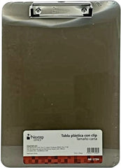 TablaAgarraPapel Acrílico c/Clip c/regla cm/pulgada Humo Carta Nextep® NE-172H [Pieza] 7501811272264
