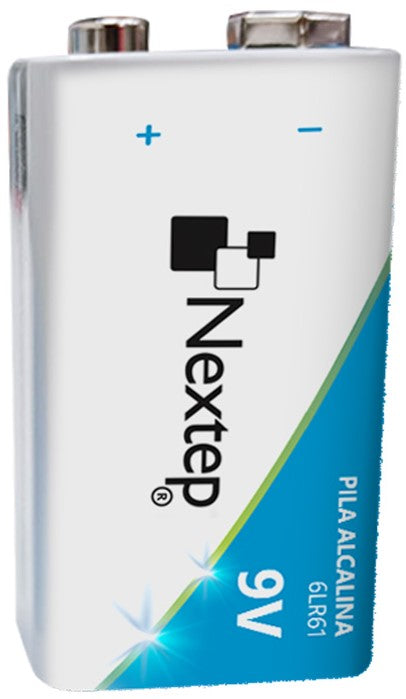 Pila Alcalinas Cuadrada 6LR61 "9V" c/2 Nextep® NE-282D [Paquete] 7501811275401 2