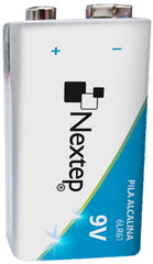 Pila Alcalinas Cuadrada 6LR61 "9V" c/2 Nextep® NE-282D [Paquete] 7501811275401 2