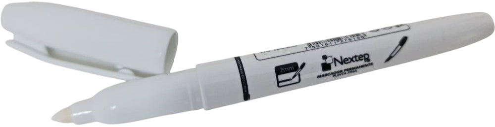 Marcador Permanente Punto Fino 2mm Blanco Nextep® NE-070B Pieza 7501811276156 02