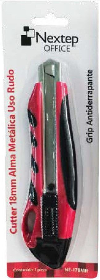 Cuchilla Retráctil Alma de Metal Uso Rudo Grande18mm Nextep® NE-178MR [Pieza] 7501811275920
