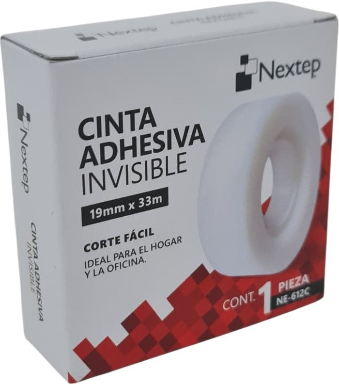 Cinta Adhesiva Invisible Invisible 19mm×33m Nextep® NE-612C [Pieza] 7501811276194
