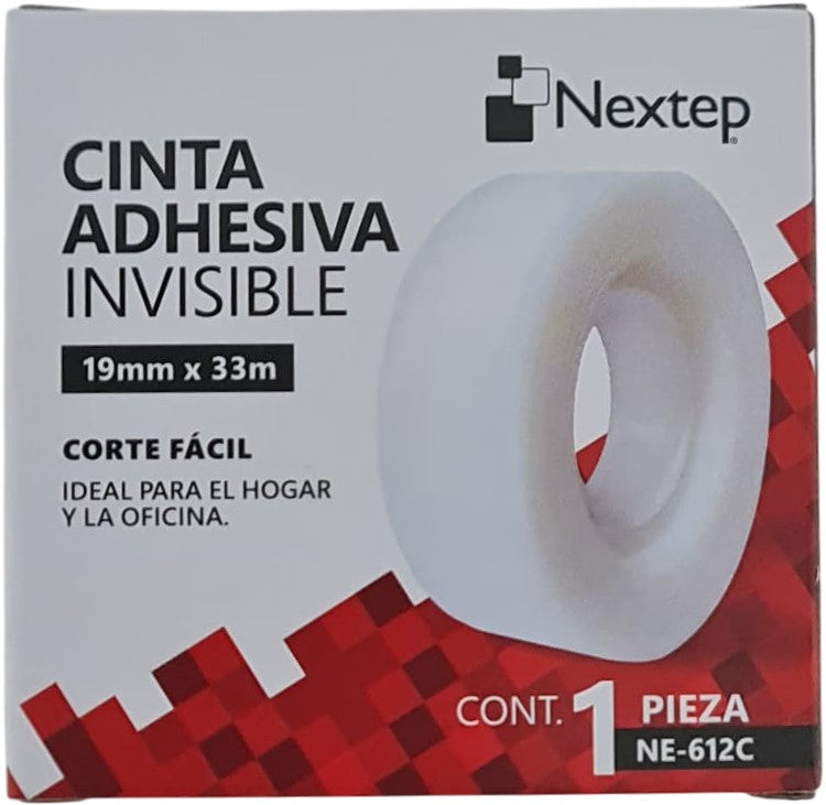 Cinta Adhesiva Invisible Invisible 19mm×33m Nextep® NE-612C [Pieza] 7501811276194 3