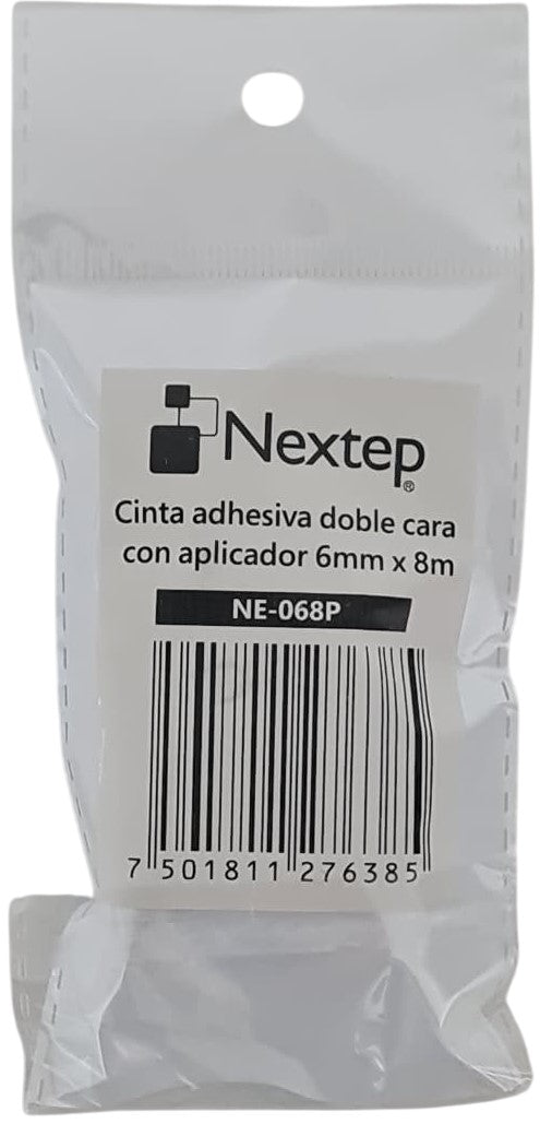 Cinta Adhesiva Doble Cara c/Dispensador 6mm×8m Nextep® NE-068P [Pieza] 7501811276385 4