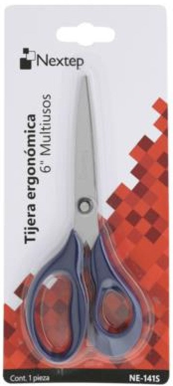 Tijera Multiusos Ojo Grande Ergonómica 6" Nextep® NE-141S Pieza 7501811276330 02