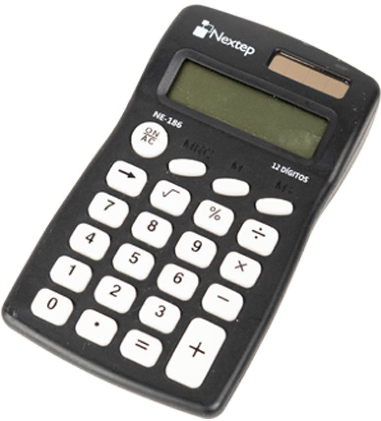 Calculadora Básica Bater. 12 Dígitos Nextep® NE-186 [Pieza] 7501811271953