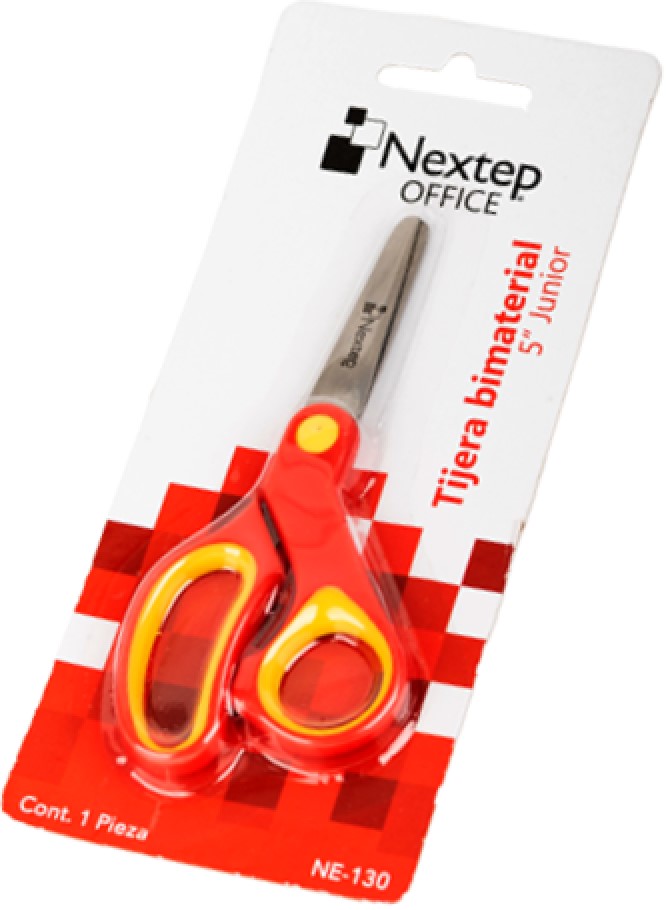 Tijera Escolar Punta Roma Bimaterial Junior 5" Nextep® NE-130 [Pieza] 7501811271403 3