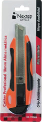 Cuchilla Retráctil Alma de Metal y Grip Grande18mm Nextep® NE-178MA [Pieza] 7501811277283
