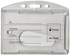 Gafete Acrílico Rigido Horizontal Transparente 9×6cm Nextep® NE-351HR [Pieza] 7501811277528 2