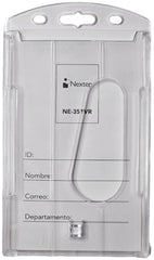 Gafete Acrílico Rigido Vertical Transparente 6×9cm Nextep® NE-351VR [Pieza] 7501811277542 2