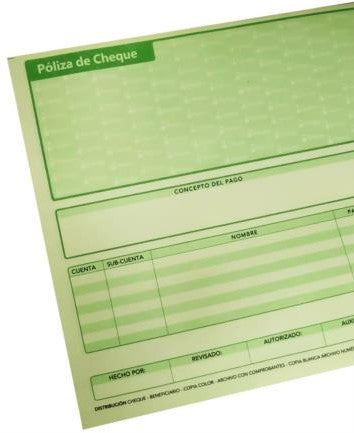 Block Póliza Cheques paquete c/3 25 Juegos ½ Oficio Nextep® NE-038H 7501811276606 3