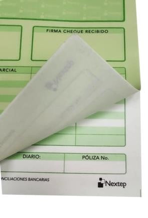 Block Póliza Cheques paquete c/3 25 Juegos ½ Oficio Nextep® NE-038H 7501811276606 5