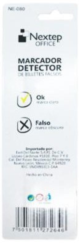 Detector Billetes Plumón Marcador Detector Falsos Nextep® NE-080 [Pieza] 7501811272646 3