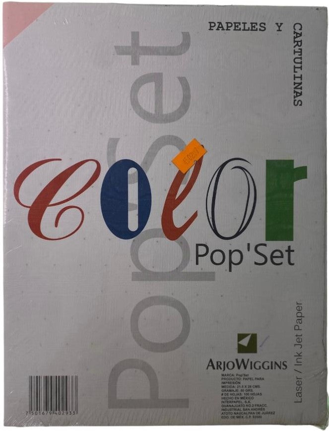 Papel Pop'Set Paquete c/100 80g Rosa Carta Arjowiggins® IRM-0402937 Cien hojas 01