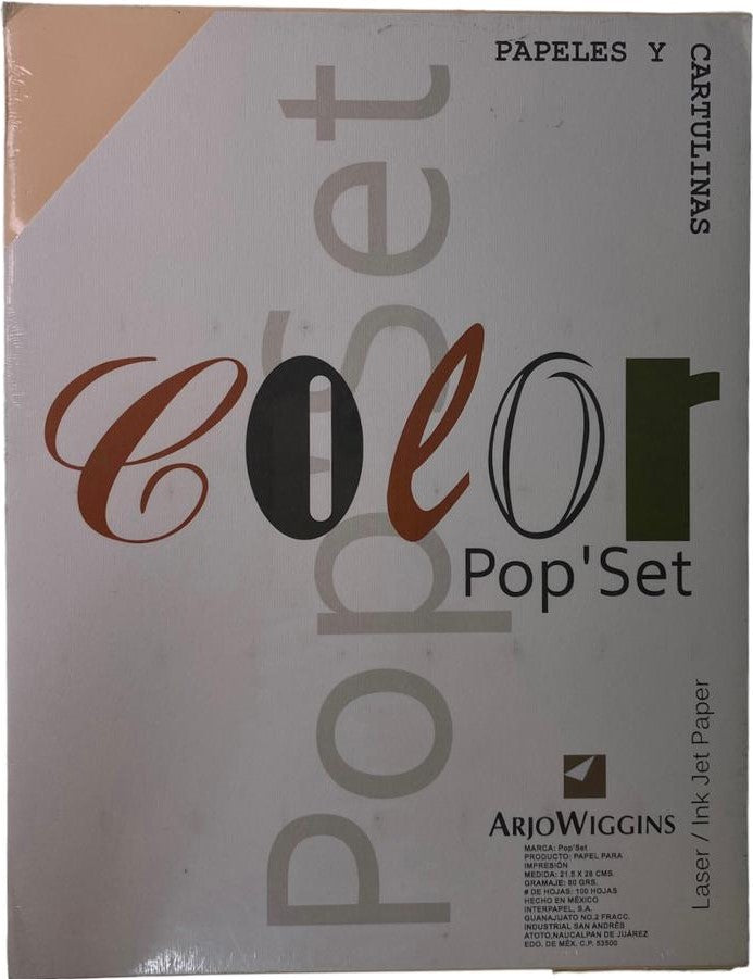 Papel Pop'Set Paquete c/100 80g Cuero Carta Arjowiggins® IRM-0402943 Cien hojas 01