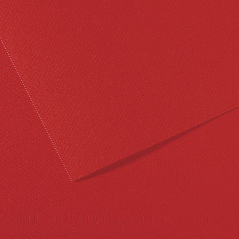 Cartulina Mi-Teintes® 505 Rouge Vif 160g Rojo Vivo 50×65cm Canson® C31032S110 Hoja 3148953212044 01