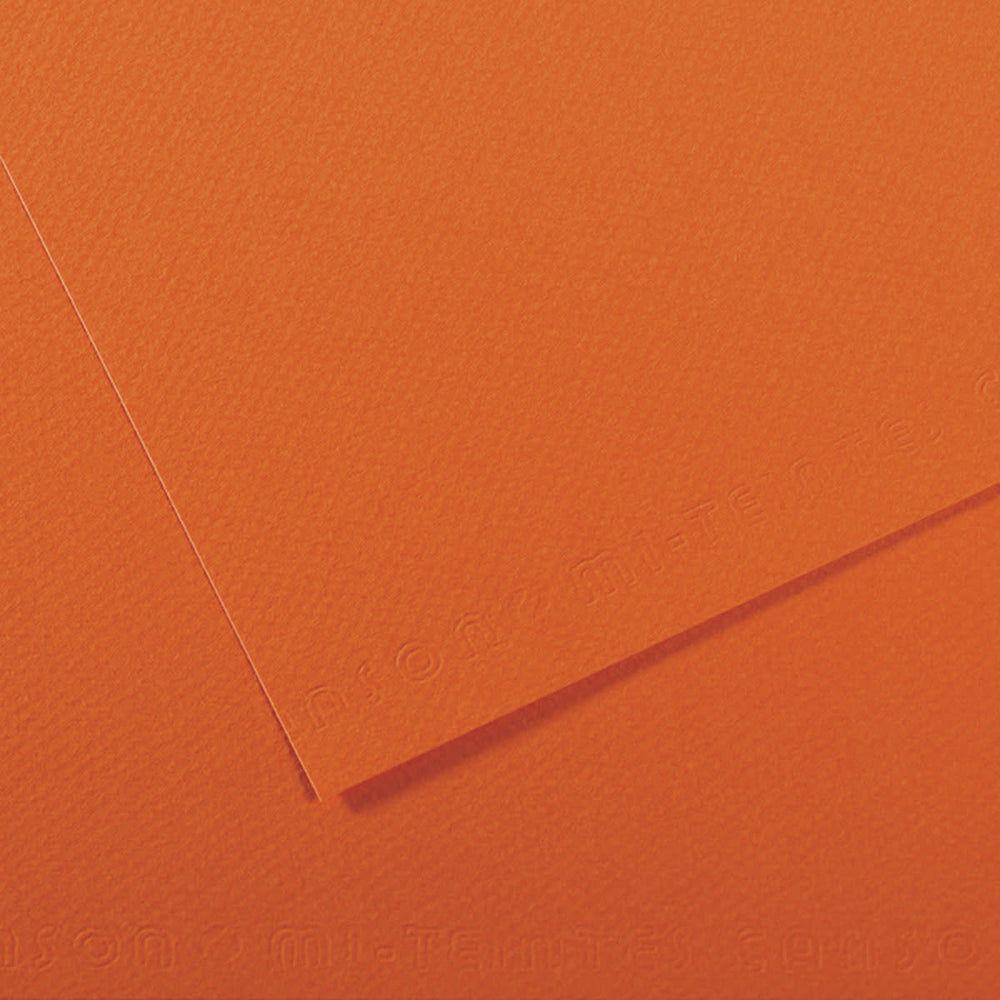 Cartulina Mi-Teintes® 453 Orange 160g Naranja 55×75cm Canson® Hoja 01