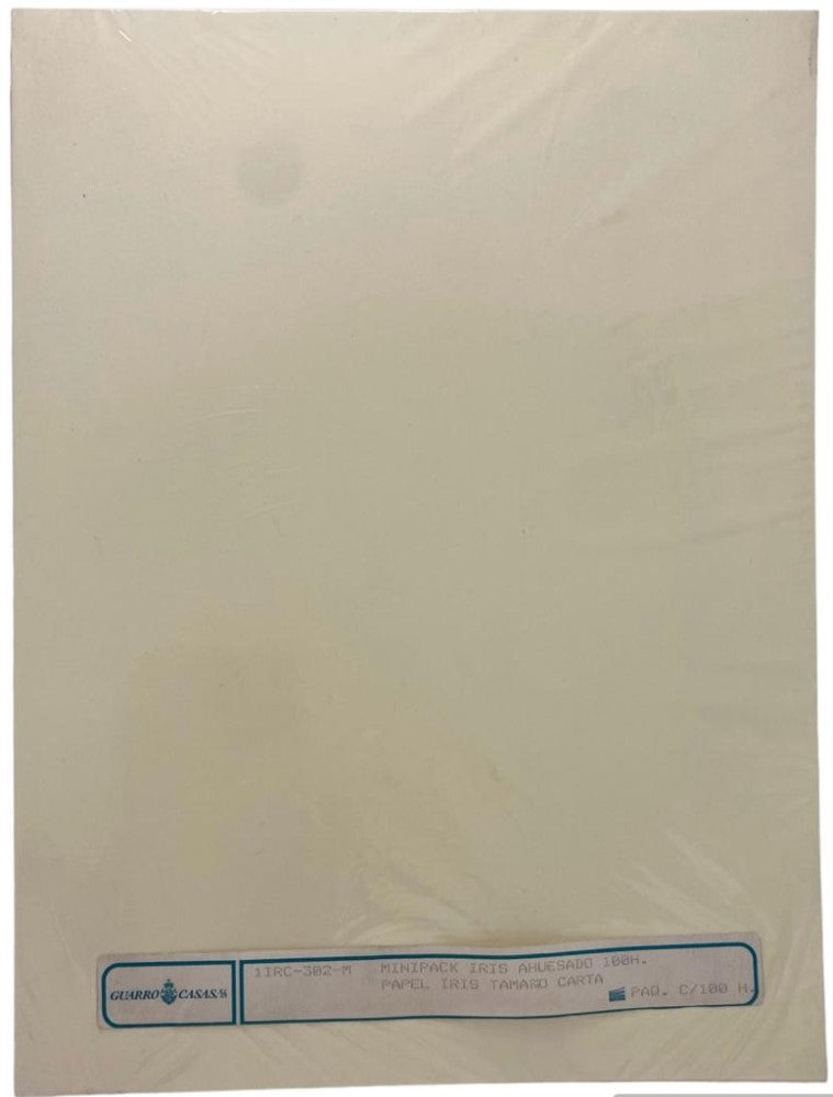 Papel Iris Pack c/100 80g Ahuesado Carta Guarrô Casas® 1IR-302-M [Hoja]