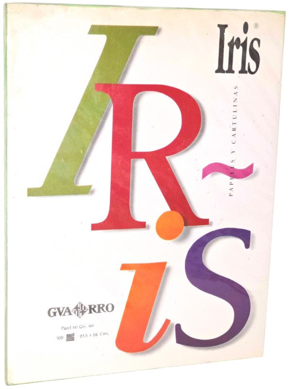Papel Iris Pack c/100 80g Verde Medio Carta Guarrô Casas® 1IRC-432-M Cien hojas 01