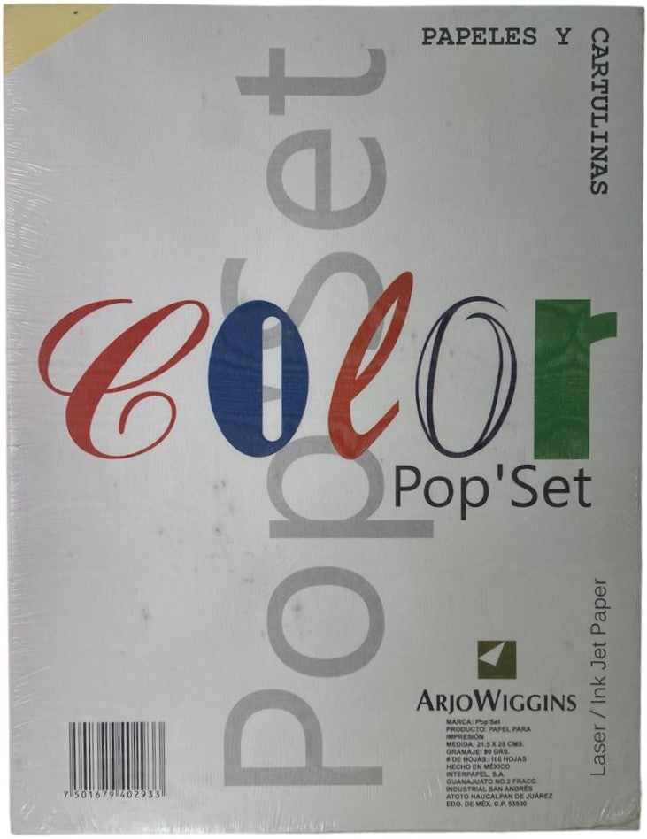 Papel Pop'Set Paquete c/100 80g Crema Carta Arjowiggins® IRM-0409503 Cien hojas 01