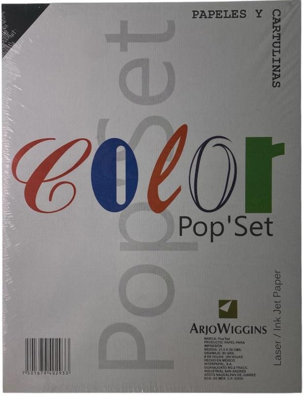 Papel Pop'Set Paquete c/100 80g Café Chocolate Carta Arjowiggins® IRM-0402945 Cien hojas 01