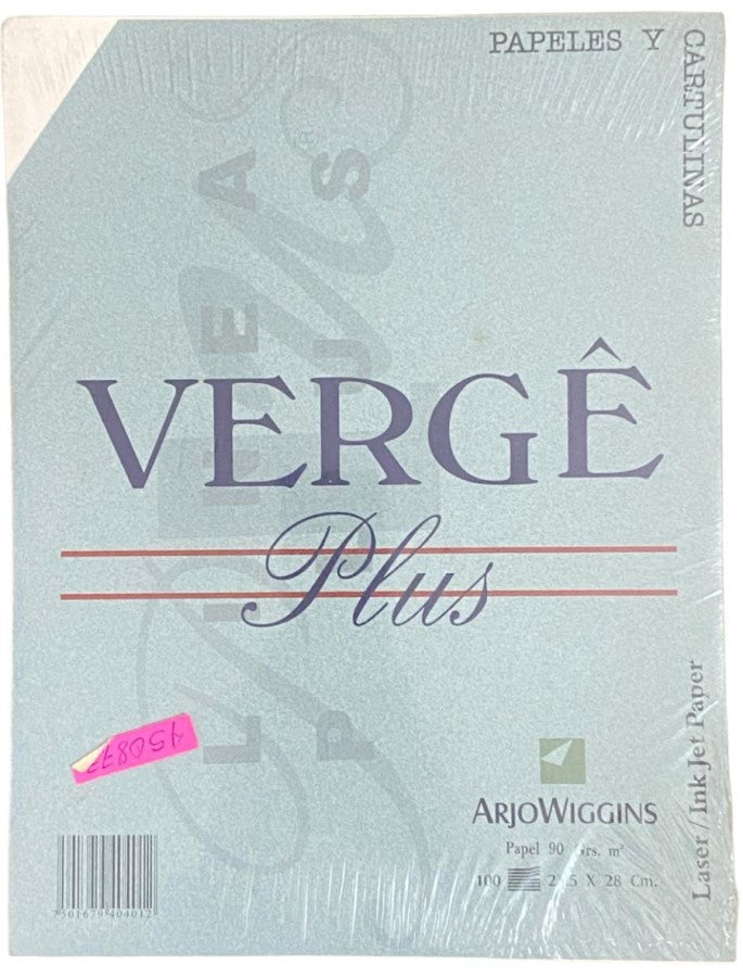 Papel Verjurado Vergê Plus 90g Coral Rosa Carta c100 Arjowiggins® 1I-562-M Cien hojas 01