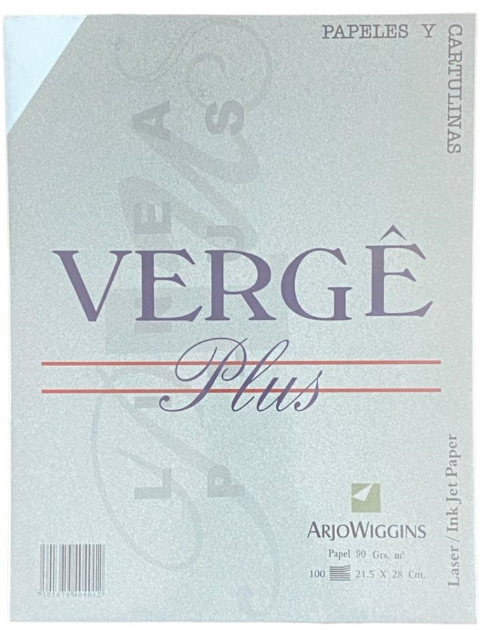 Papel Verjurado Vergê Plus 90g Azul Carta c100 Arjowiggins® 1I-554-M Cien hojas 01