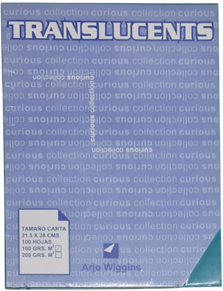 Papel Curious Translucent c/100 Jade Carta 100g Arjowiggins® 3XP1JM Cien hojas 01