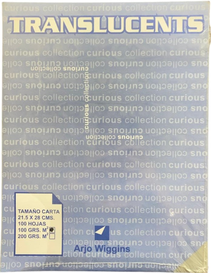 Papel Curious Translucent c/100 Silver Carta 100g Arjowiggins® 3XP1SM Cien hojas 01