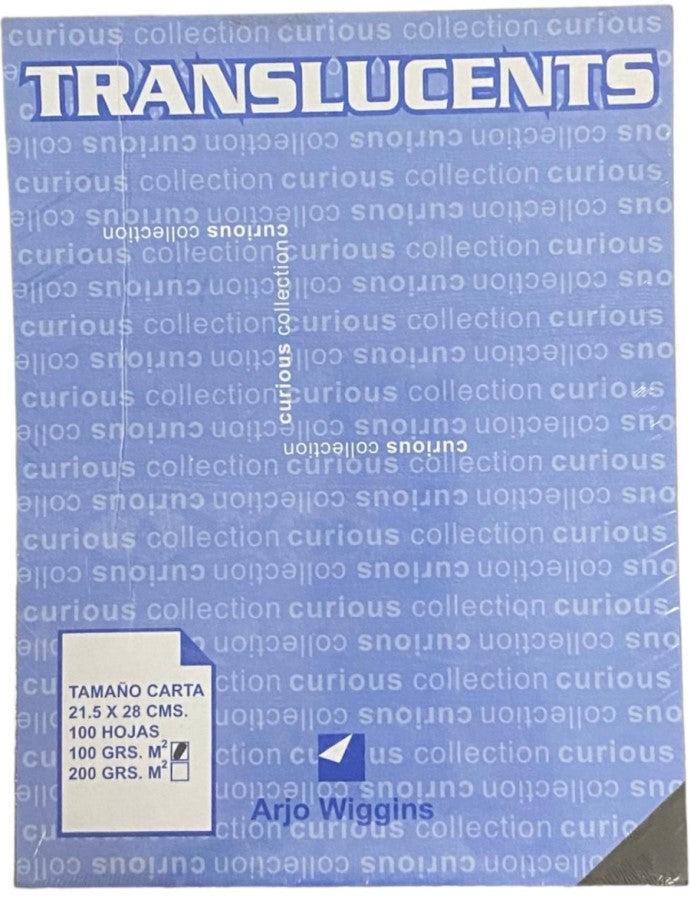 Papel Curious Translucent c/100 Shadow Carta 100g Arjowiggins® 3X1SHM Cien hojas 01