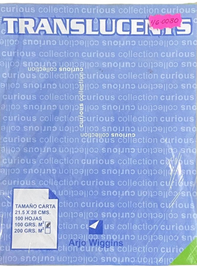 Papel Curious Translucent c/100 Spring Carta 100g Arjowiggins® 3XP1SPM Cien hojas 01